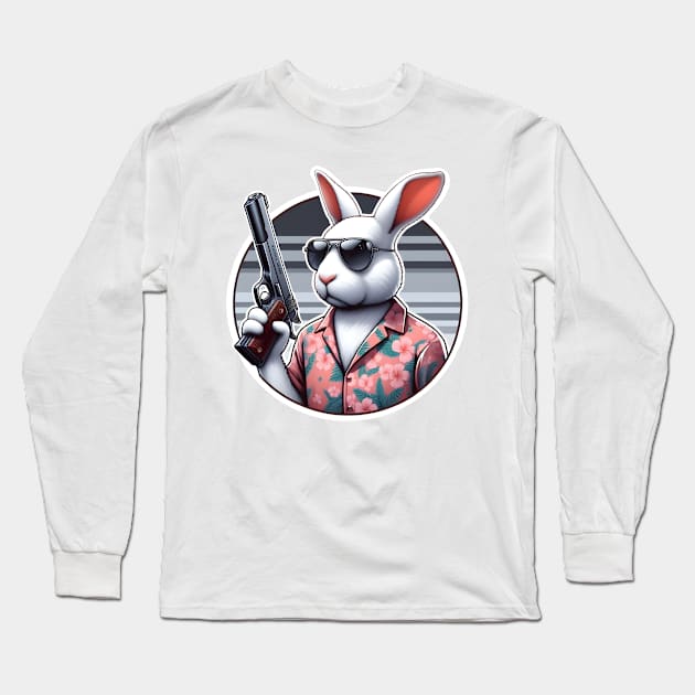 Tactical Bunny Long Sleeve T-Shirt by Rawlifegraphic